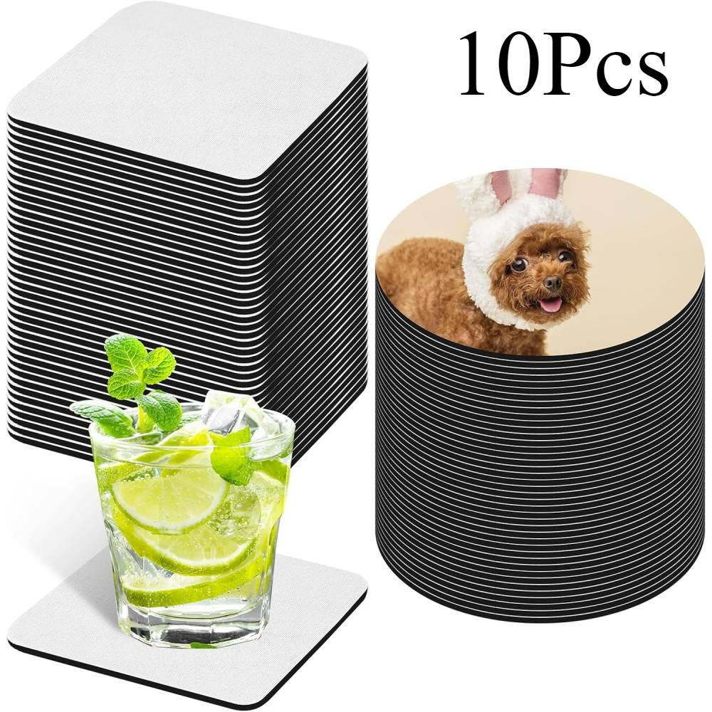 Sublimation Mug Blank - 10-delige sublimatie onderzetters blanks bulkset –