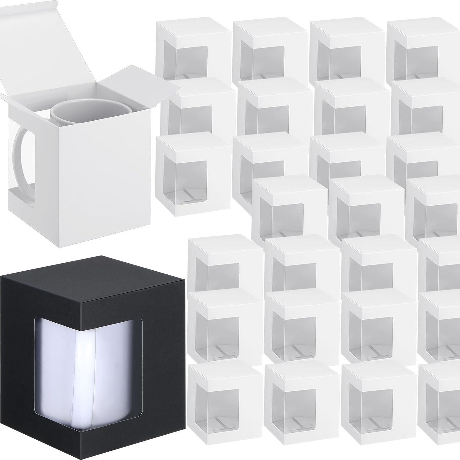 Sublimation Mug Blank - 12-pack geschenkdozen voor sublimatiemokken, koffiemokkendozen met