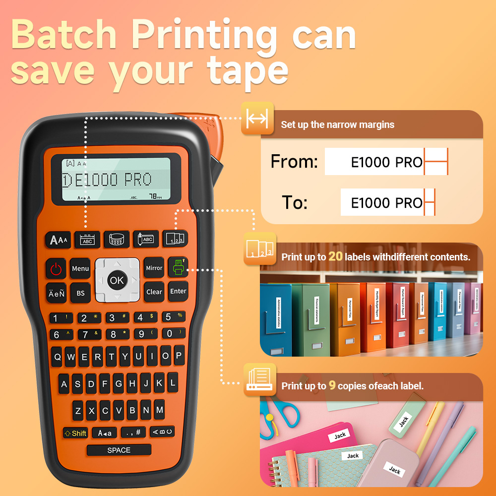 QWERTY-toetsenbord E1000 label - Commercial Printing Types recensie en prijs