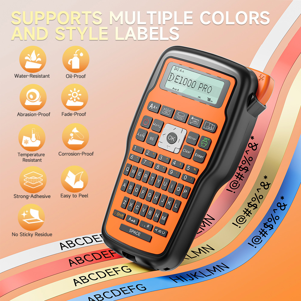 QWERTY-toetsenbord E1000 label - Commercial Printing Types recensie en prijs